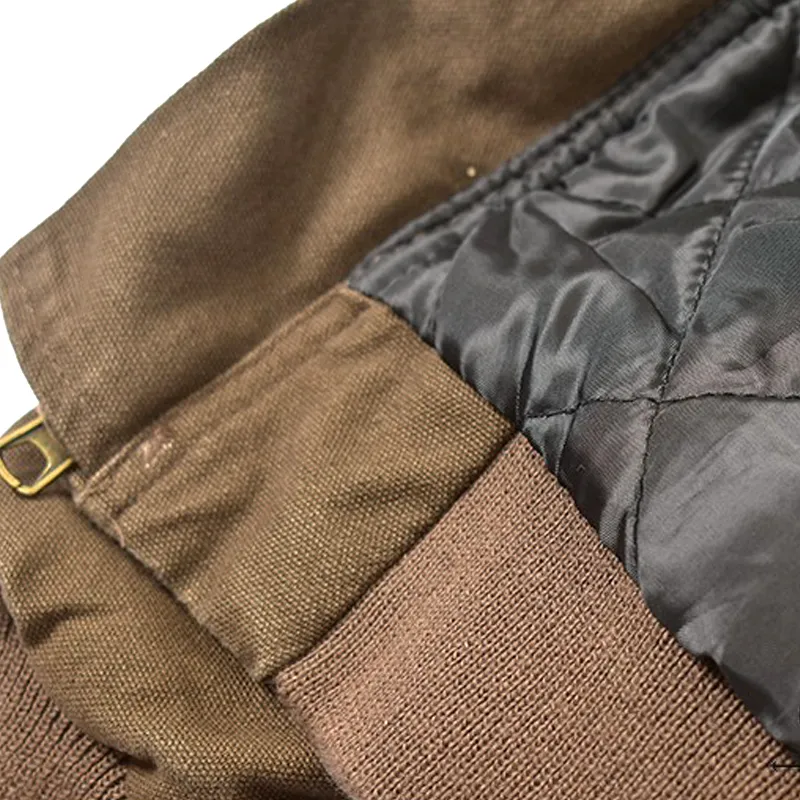 Men's Retro With Cotton Lining Wear-Resistant Tactical Hooded Jacket
