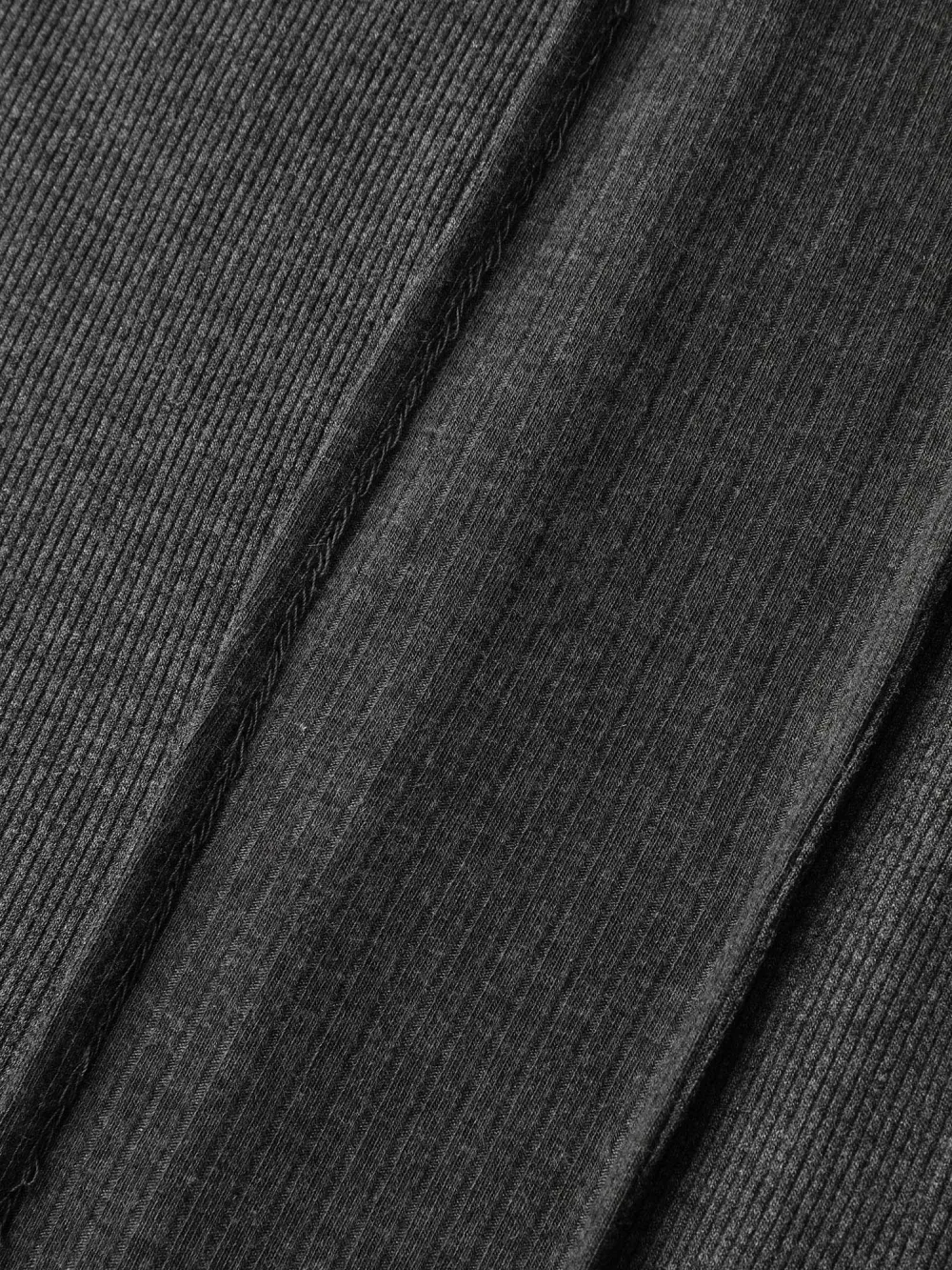 Supersoft Ribbed Split Neckline Fitted T-Shirt