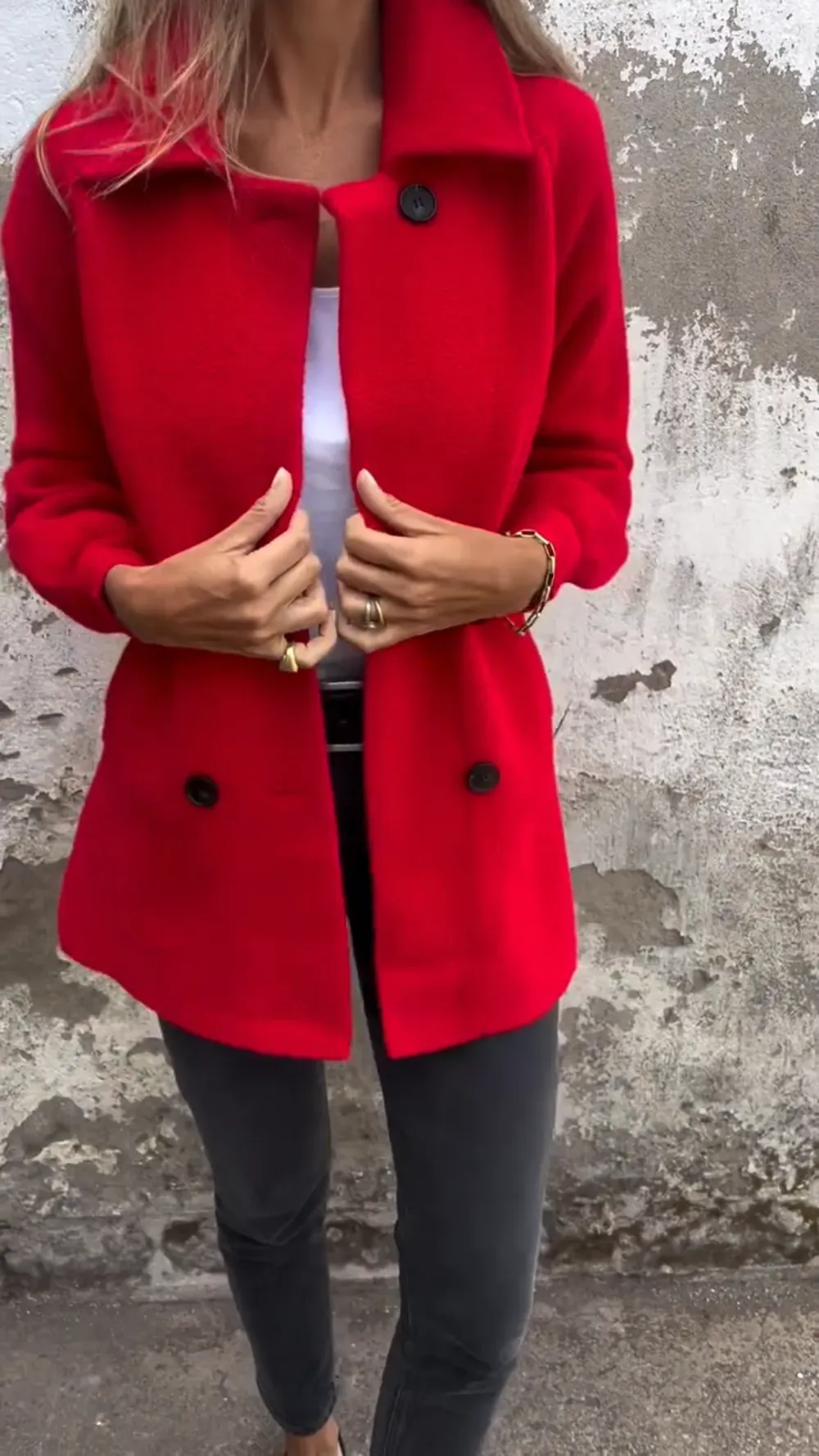 Chic Elegance Double-Breasted Coat