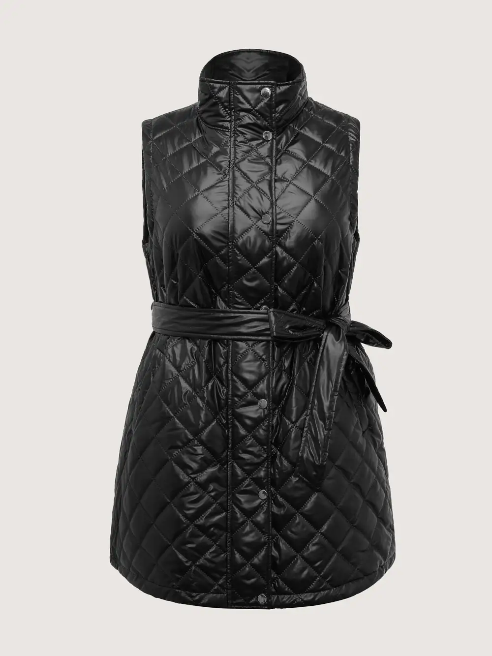 Quilted Cotton Waist-Tie Vest