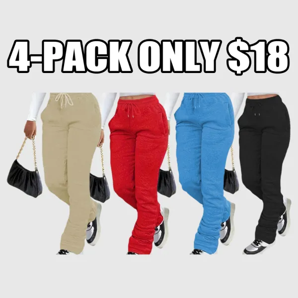 Women's Plain Drawstring Waist Sweatpants