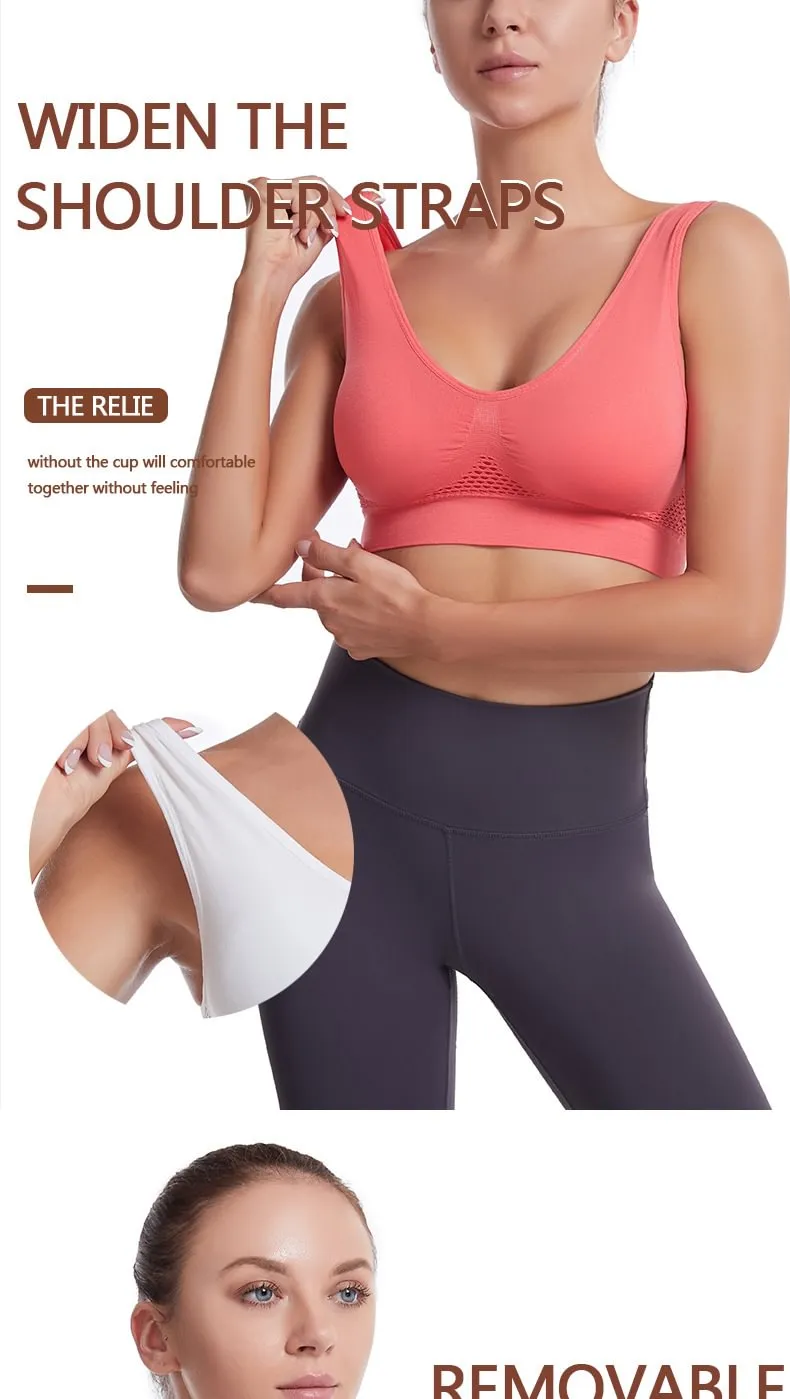 🔥Plus Size S-6XL Cotton Wireless Light Up Air Bra