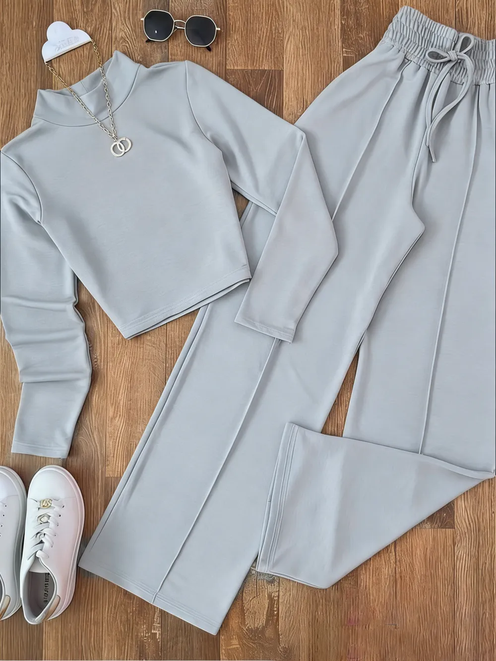 Women's 2-Piece Set: Long Sleeve Top + Pants, Spring/Fall Casual