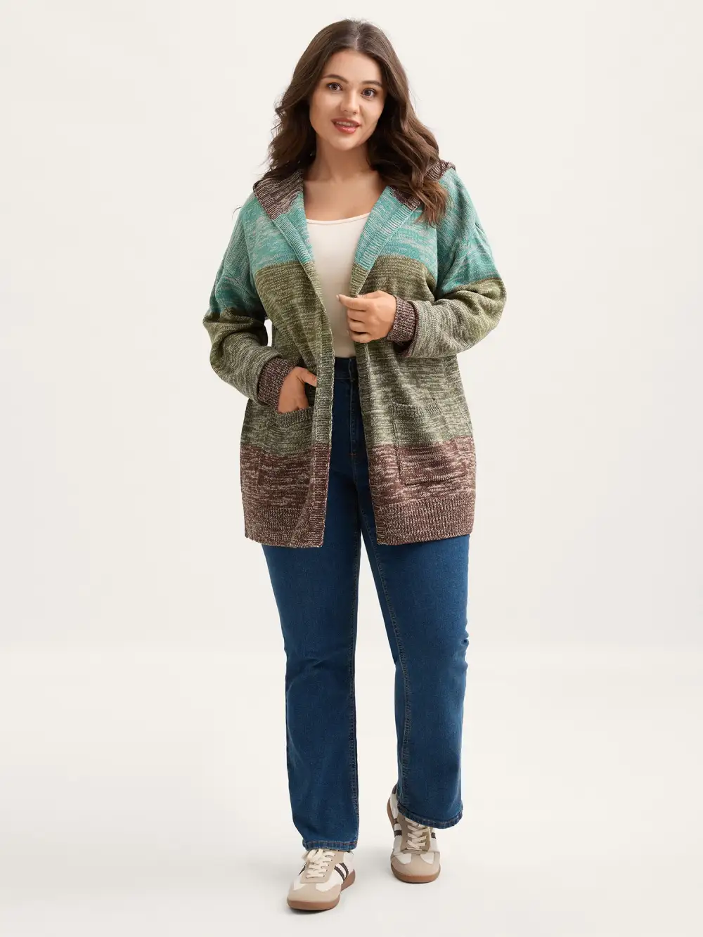 Heather Little Stretchy Hooded Cardigan