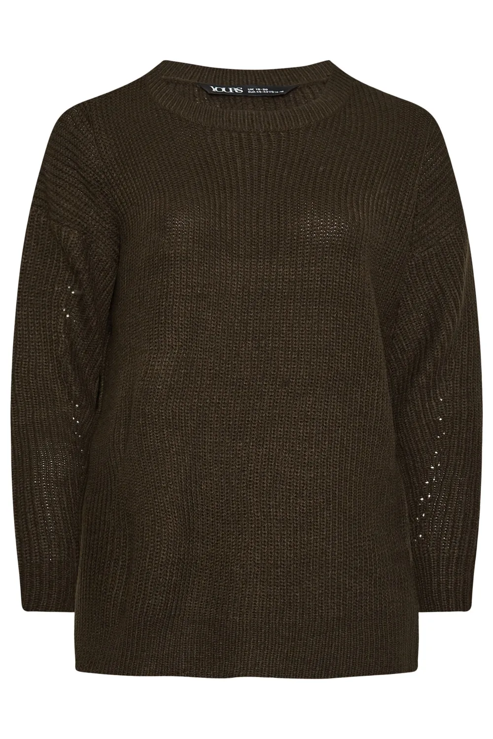 YOURS Curve Navy Blue Drop Shoulder Knitted Jumper
