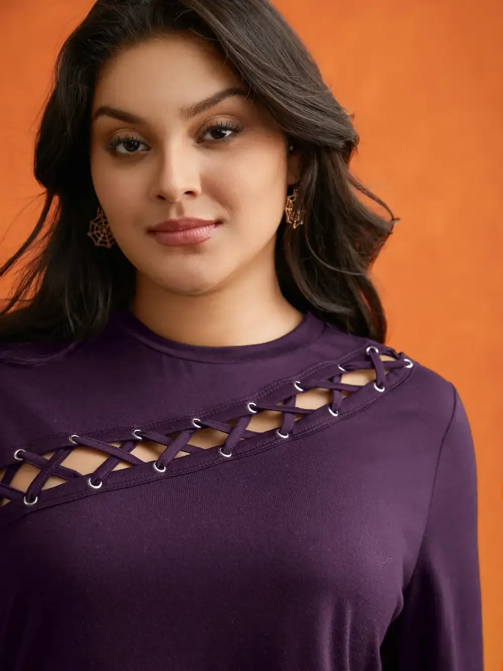 Peek-A-Boo Cut-Out Neckline T-Shirt