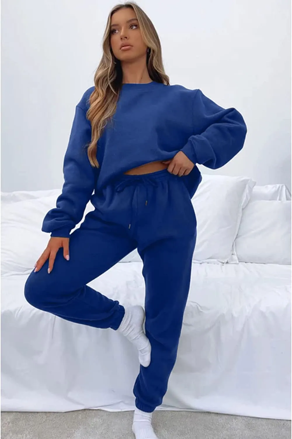 Sweatsuits for Women Set 2 Piece Jogging Suit Long Sleeve Pullover Sweatshirts Sweatpants Tracksuit Casual Outfits