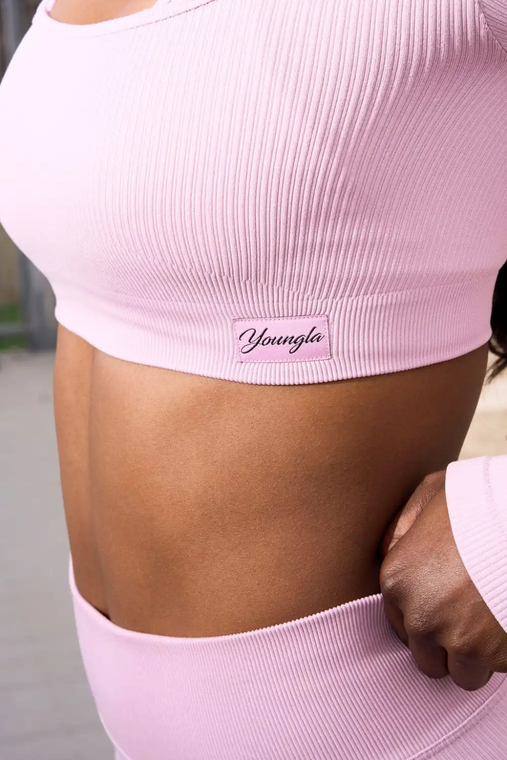 W449 Ribbed Seamless Longsleeve crop