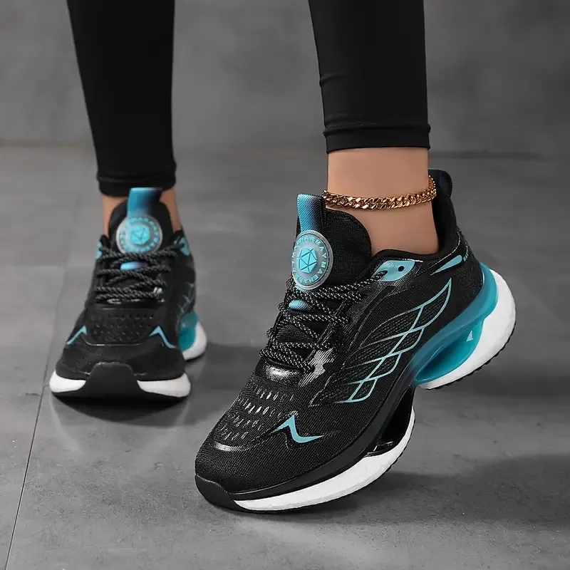Lightweight Mesh Low Top Round Toe Sports Shoes - Breathable, Comfortable, and Casual Lace Up Sneakers for Outdoor Activities - Spring All-Season Wear