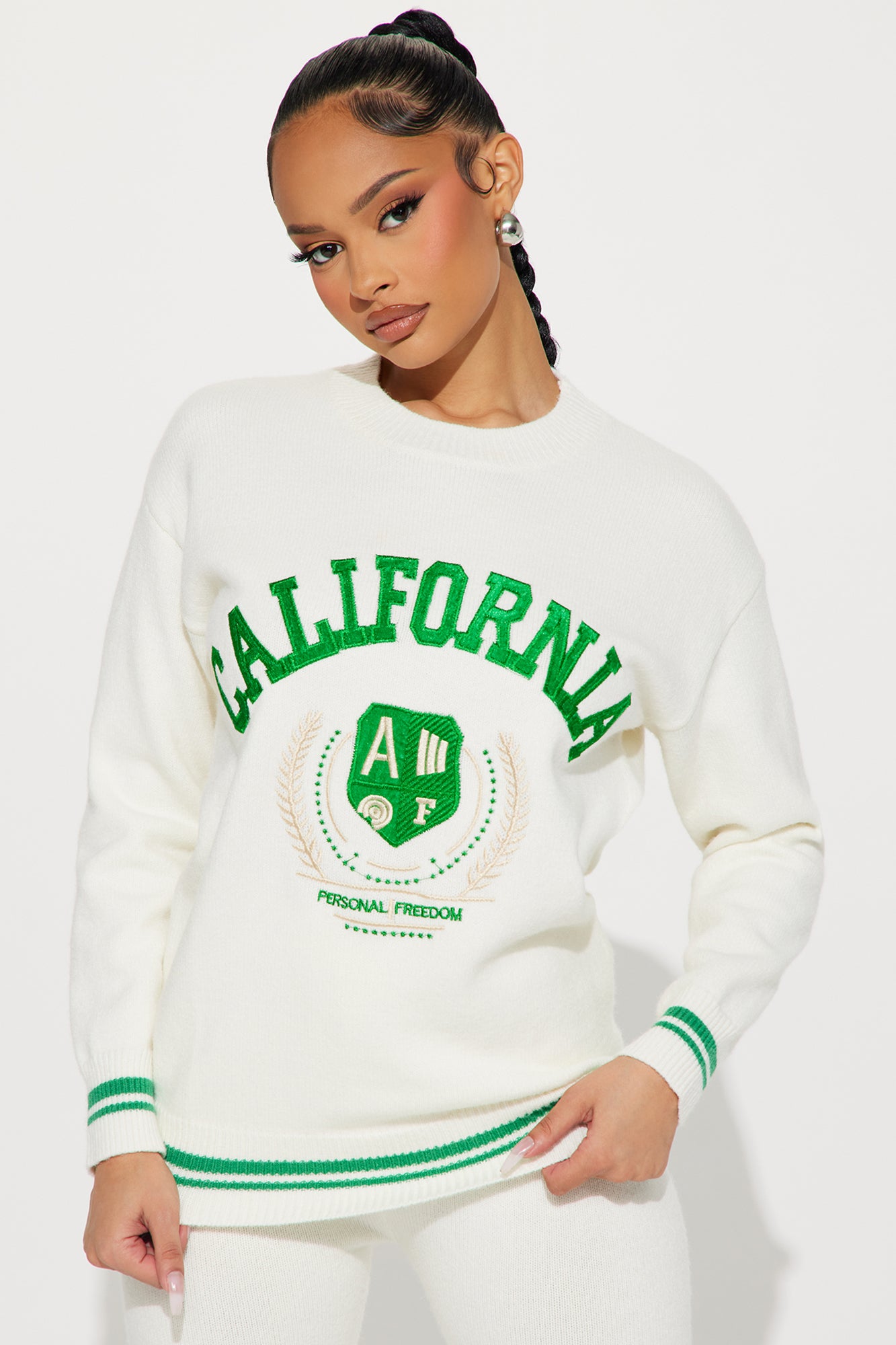 California Coast Sweater Legging Set - Ivory/combo