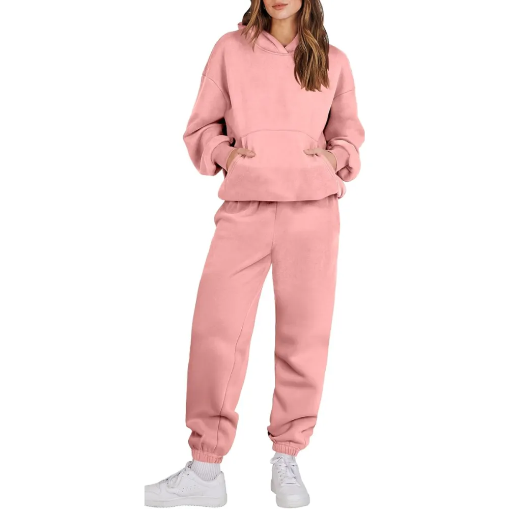 Womens 2 Piece Outfits Lounge Hoodie Oversized Sweatshirt Jogger Sweatpants