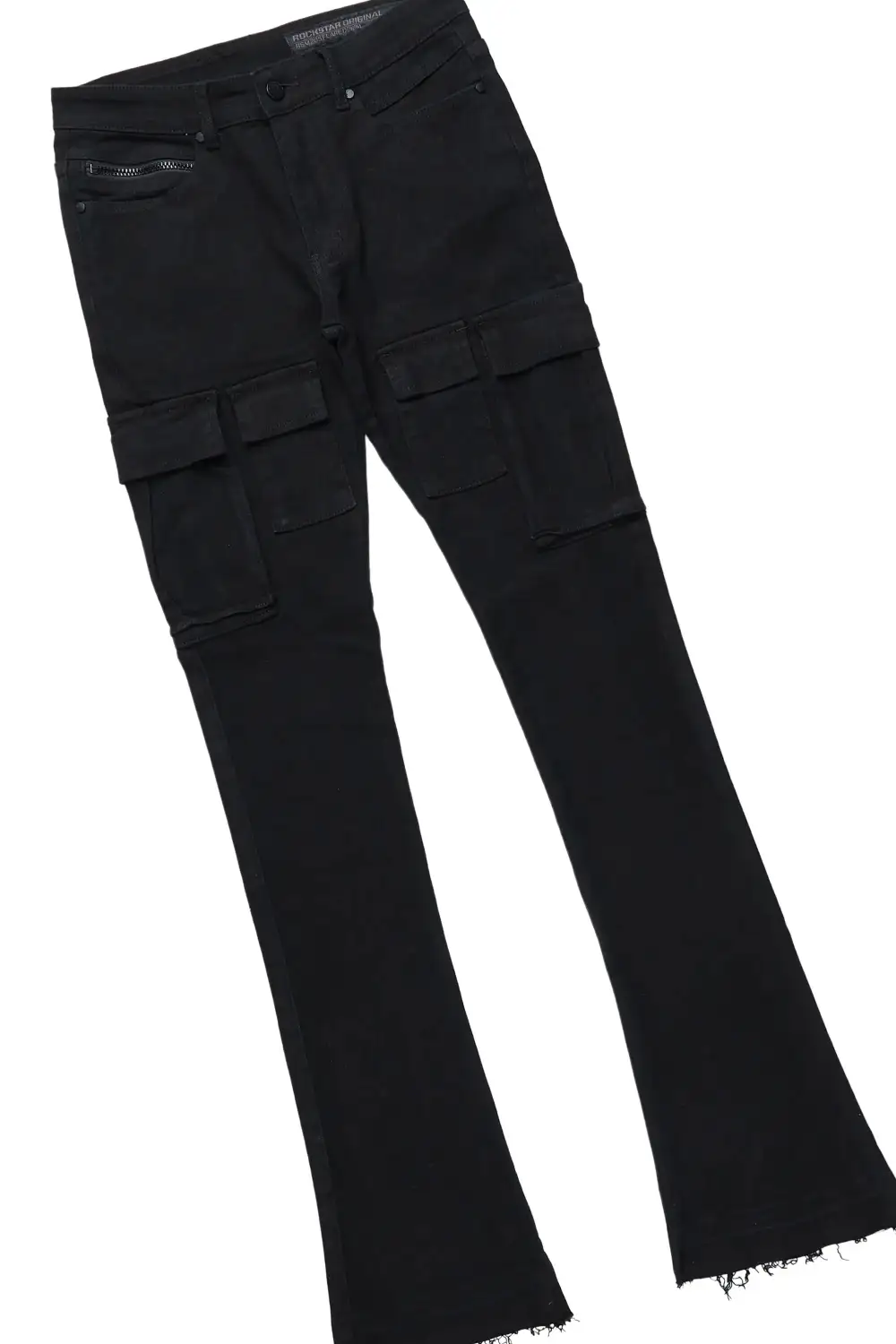 Obern Grey T-Shirt & Sarg Black Stacked Flare Jean Bundle