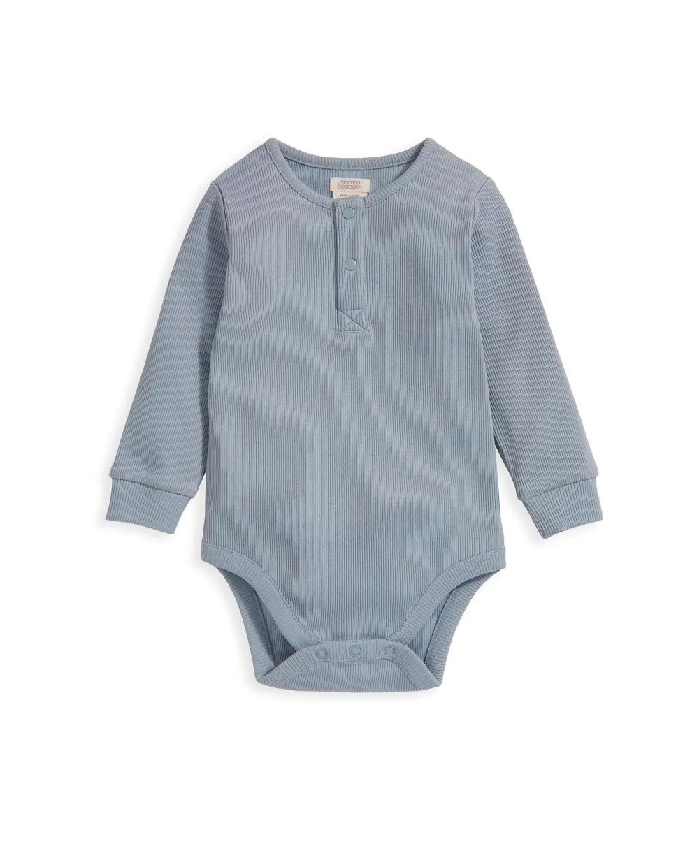 Ribbed Bodysuit - Blue