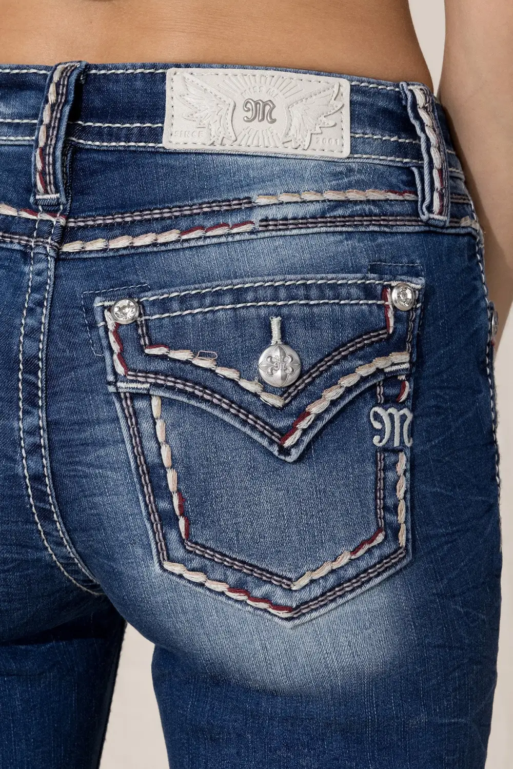 Broken Saddle Stitch Bootcut Jeans