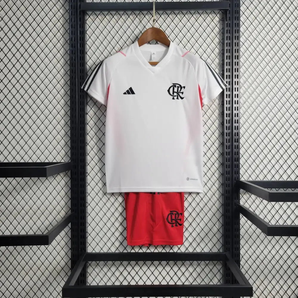 Conjunto Infantil Flamengo Treino 23/24 - Off White