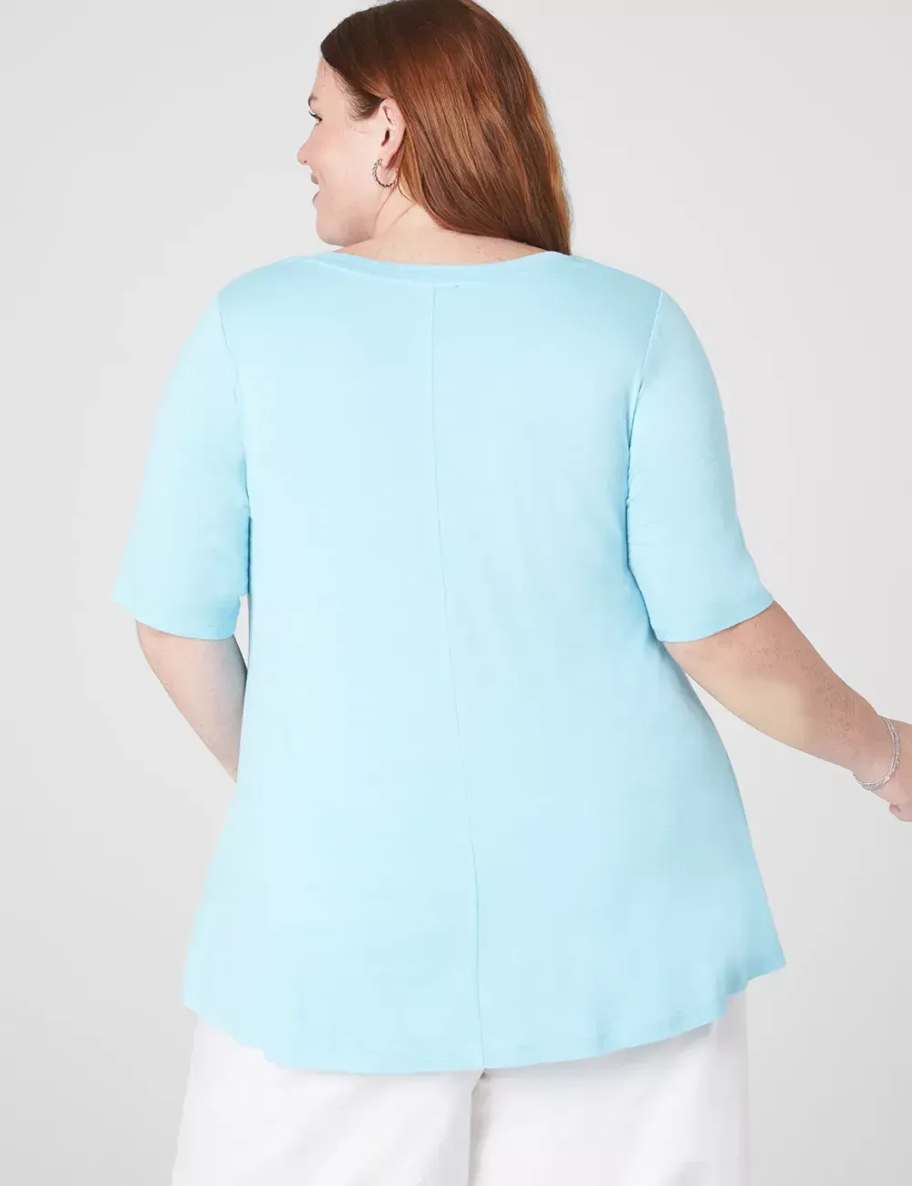 Modern Slub Swing Perfect Sleeve Straight-Hem Tee