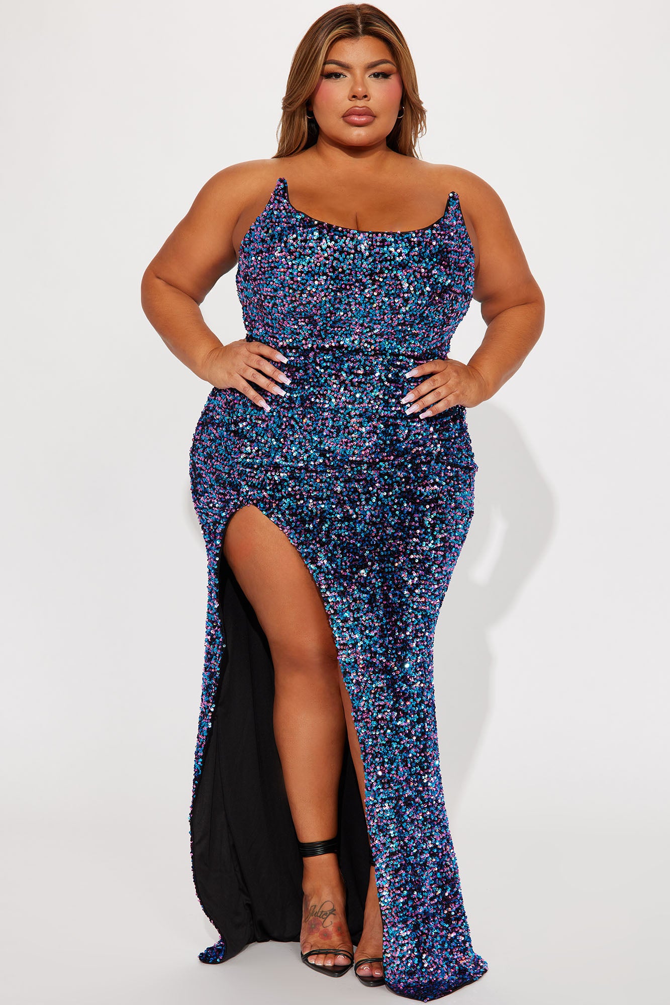 Glamour Sequin Gown - Multi Color