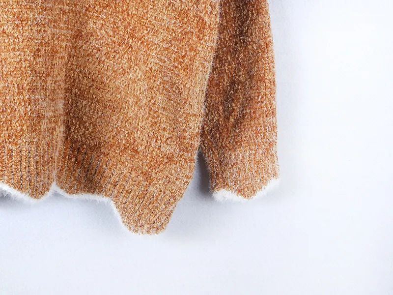 Wave Edge V-Neck Casual Sweater