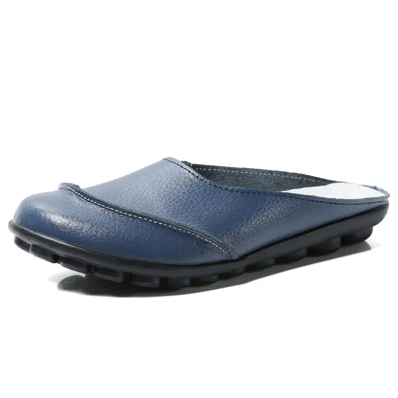 Slippers Wear Leather Soft Soles And Comfortable Flat Shoes