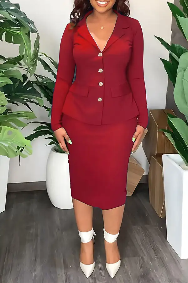 Split-Back Dress Set