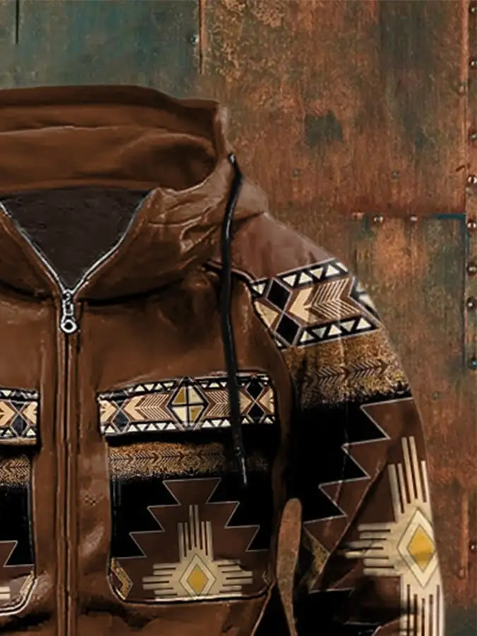 Men's Casual Retro Western Multi-Pocket Jacket