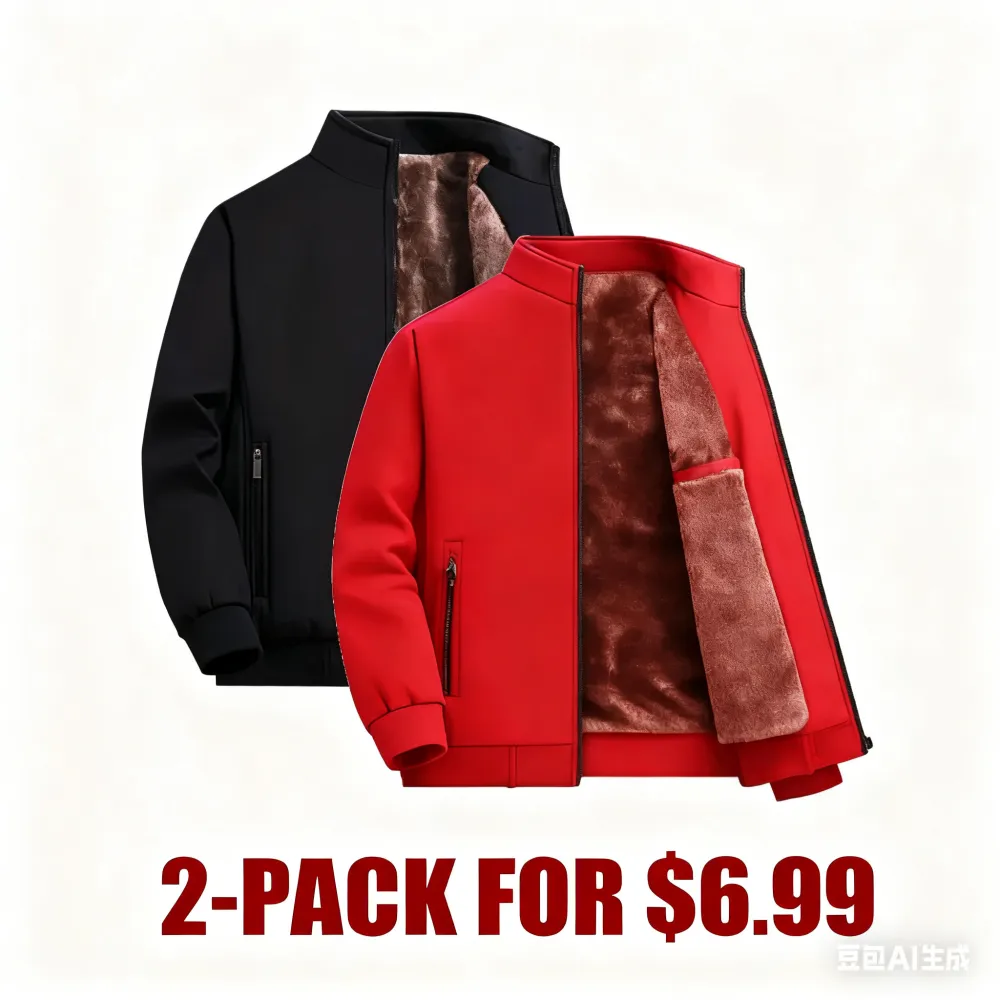 🔥Last Day 48% Off-Men’s Thermal Fleece Zip Jacket – Warm, Durable Outerwear for Fall & Winter Adventures