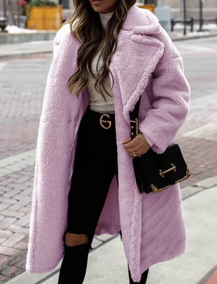 Unisex Teddy genuine wool sheepskin Luxury Coat - Stay Warm and Stylish in this Ethically Produced Fur Coat