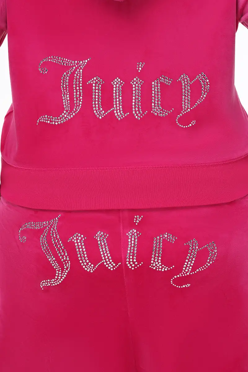 Plus-Size OG Big Bling Velour Hoodie