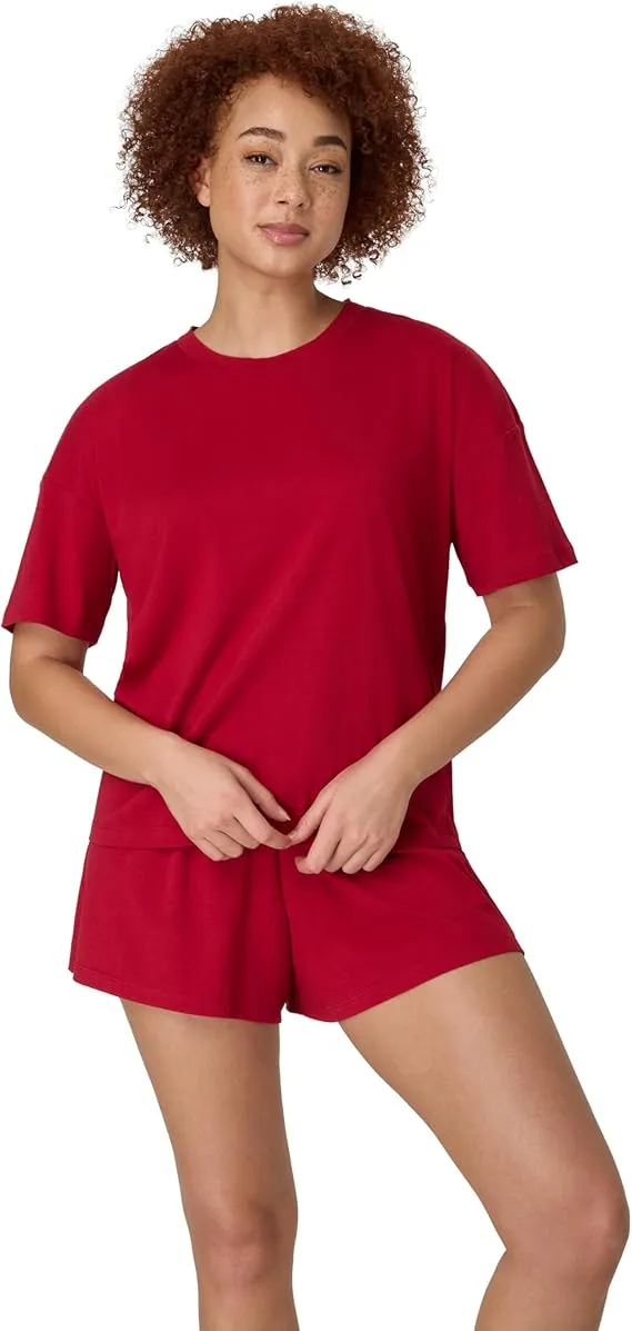 2 Piece Lounge Set, Comfywear SuperSoft Boxy T-Shirt & Sleep Shorts Loungewear Women's