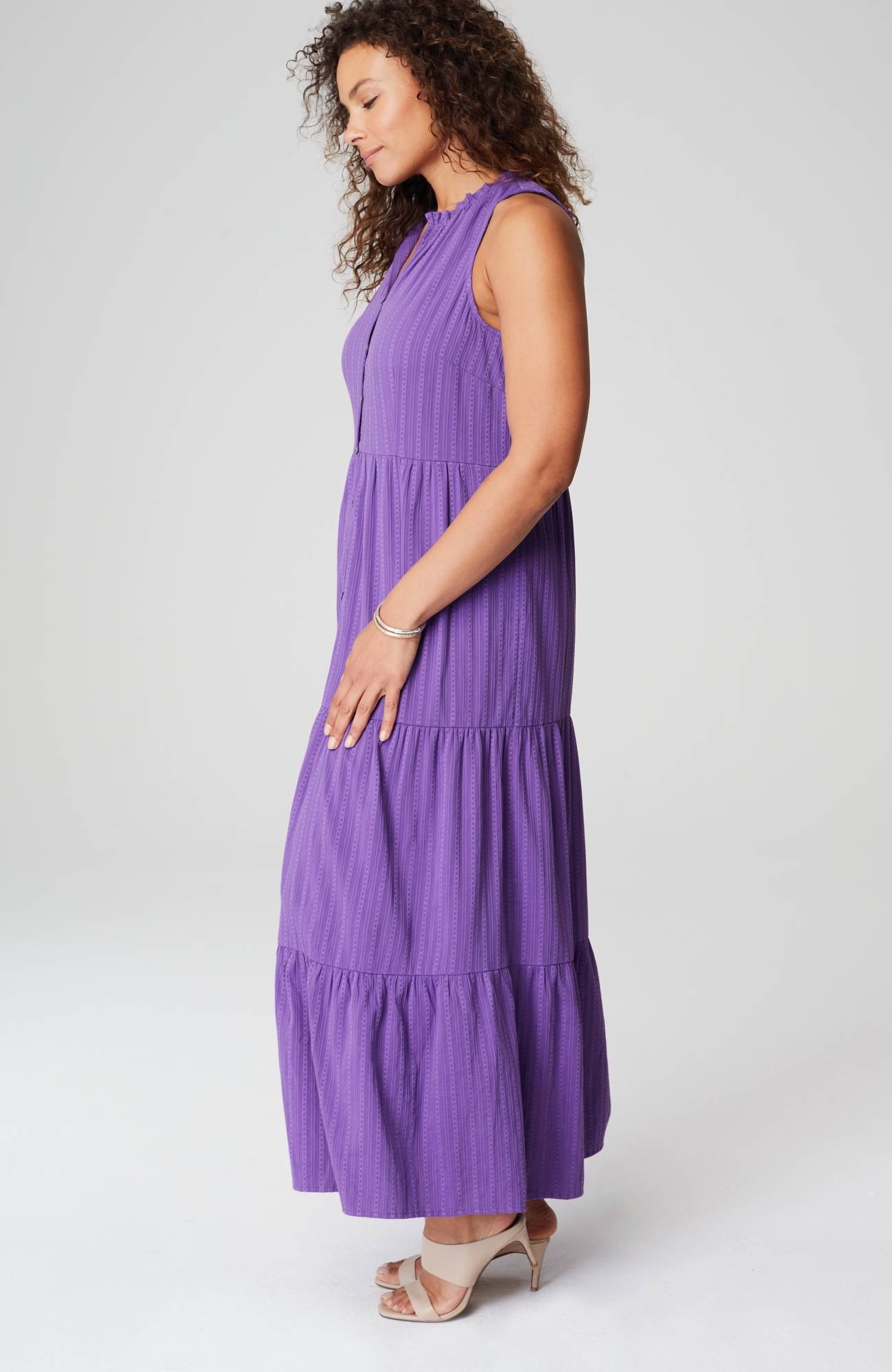 Sleeveless Tiered Maxi Dress