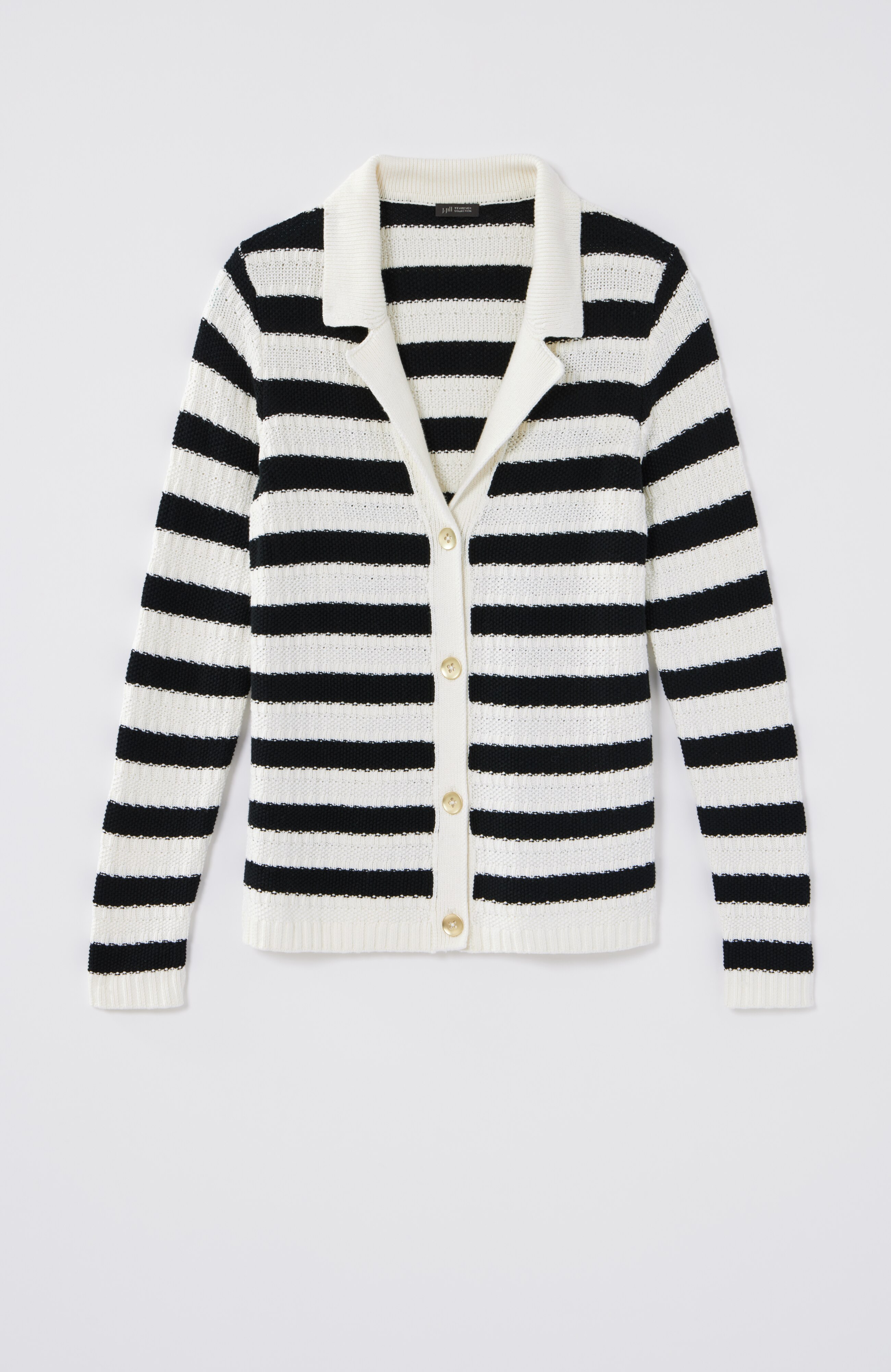 Wearever Textured Collared Cardi