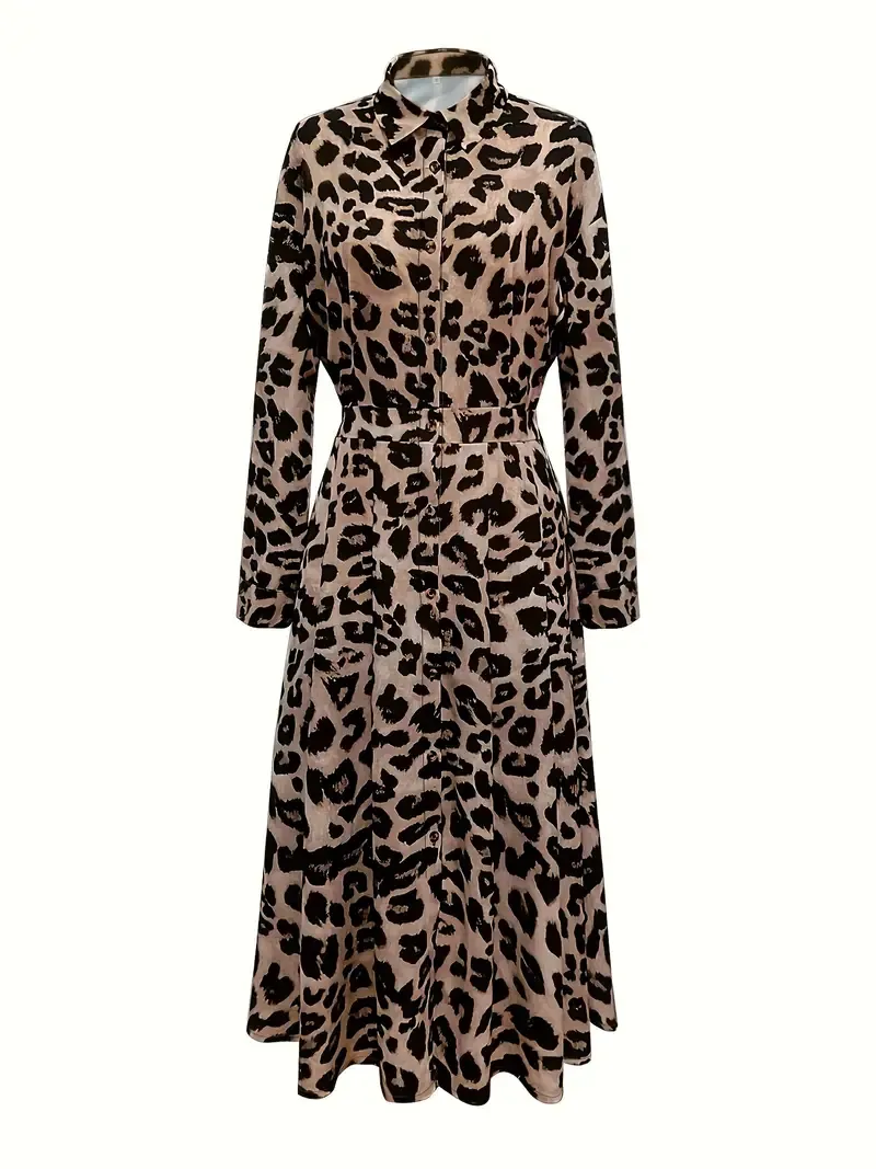 Chic Leopard Print Maxi Dress