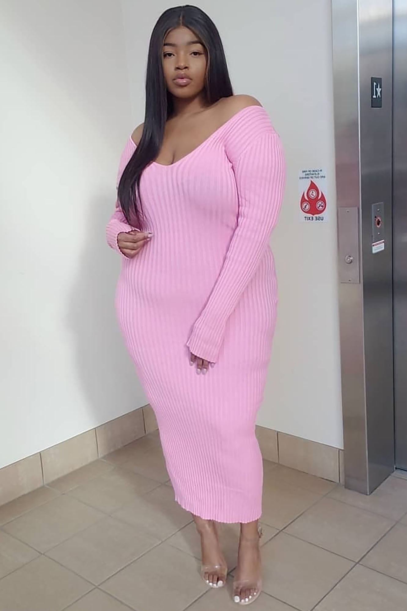 Kallan Knit Dress - Pink