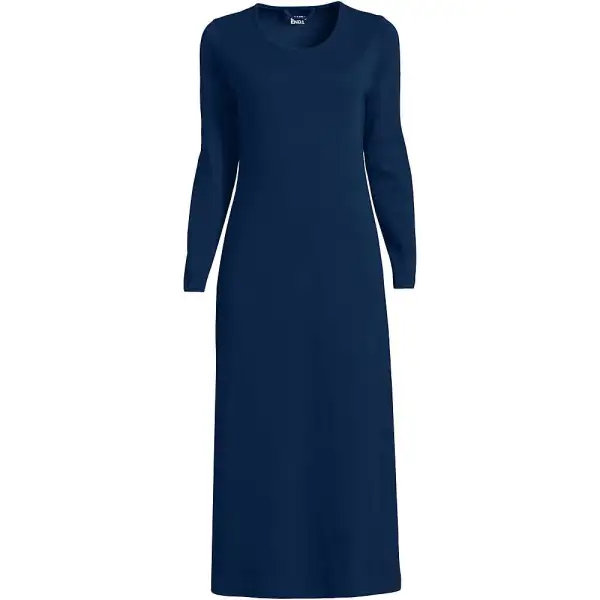 Women's Cotton Long Sleeve Midcalf Nightgown
