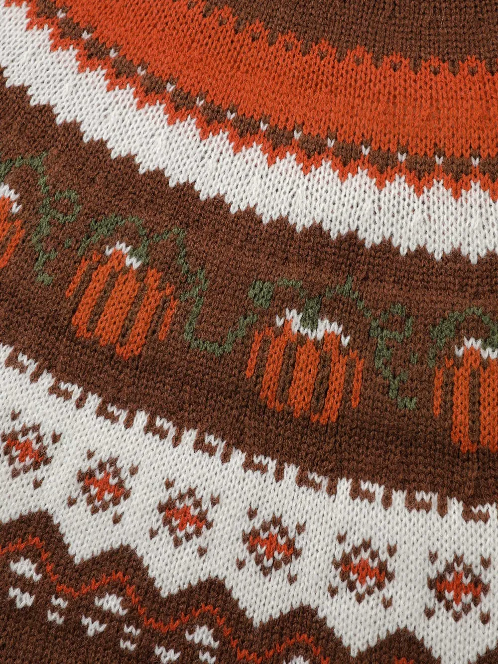 Fair Isle Halloween Jacquard Print Pullover