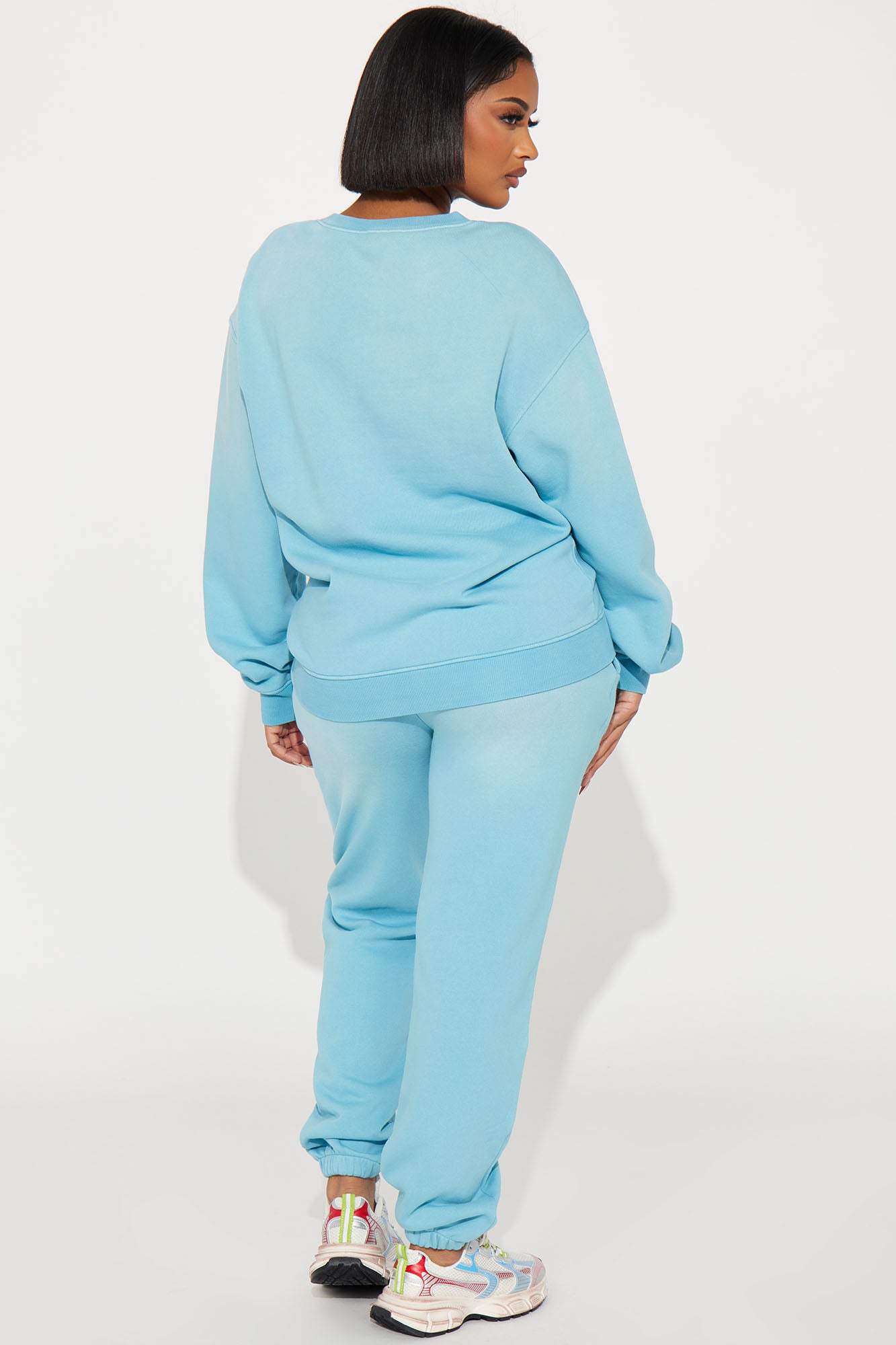 Red Rock Washed Jogger Set - SkyBlue