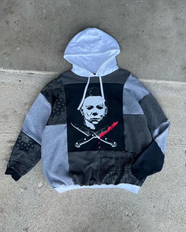 2 piene hoodie sweatshirts how perfect and cozy piece for your Halloween day