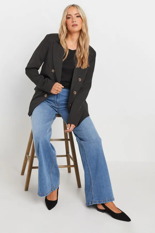 LTS Tall Ivory White Double Breasted Blazer