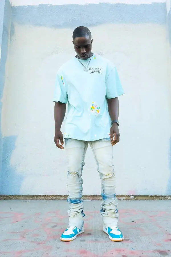 Zander Blue Super Stacked Flare Jean