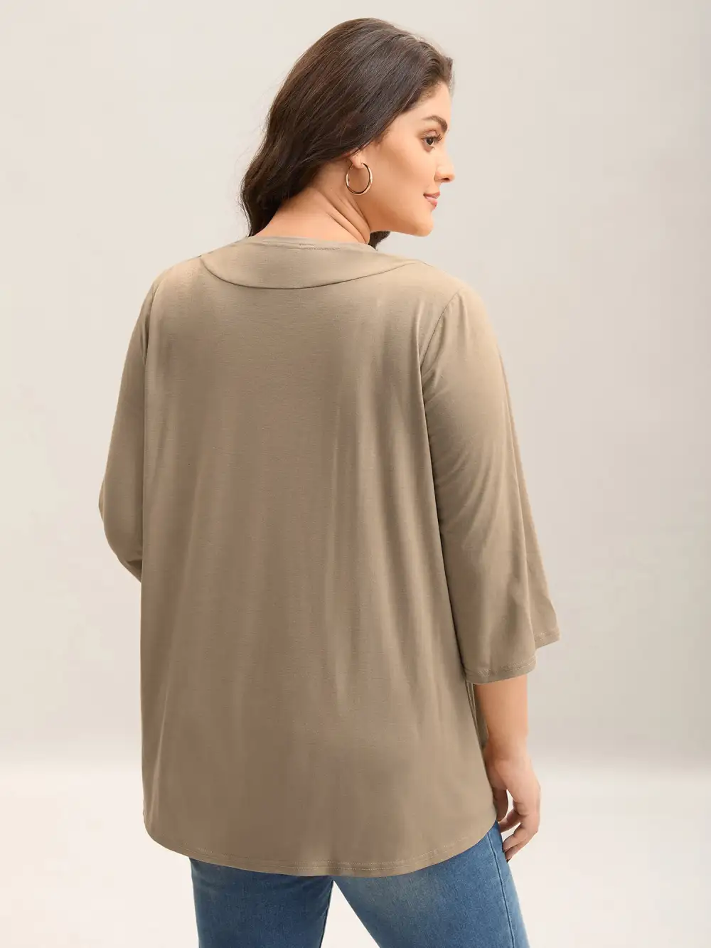 Lotus Hem Curvy Kimono Cover-Up