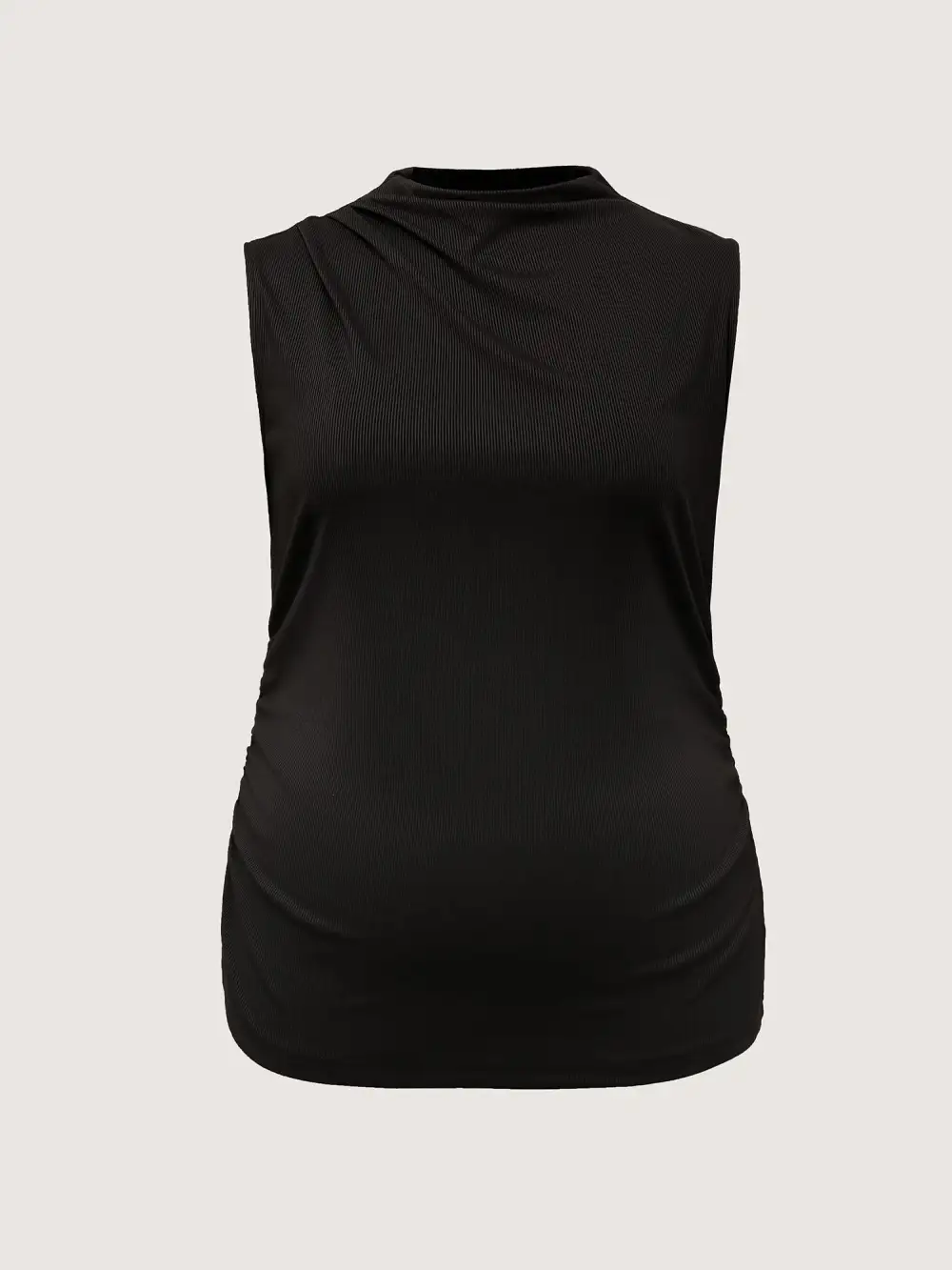 Asymmetric Gathered Fitted Vest