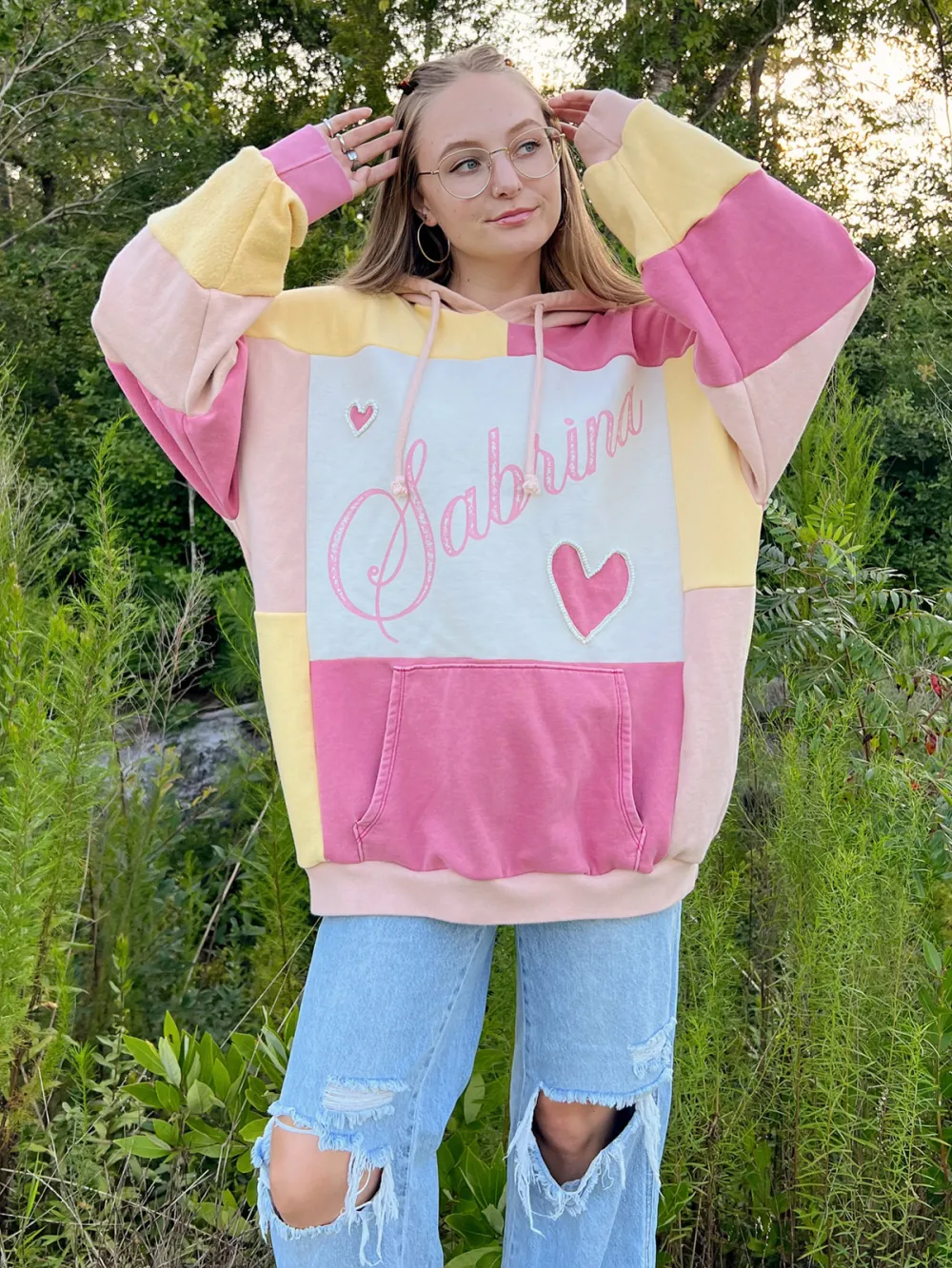 Pink Streetwear Leisure Hoodie Sweatshirts