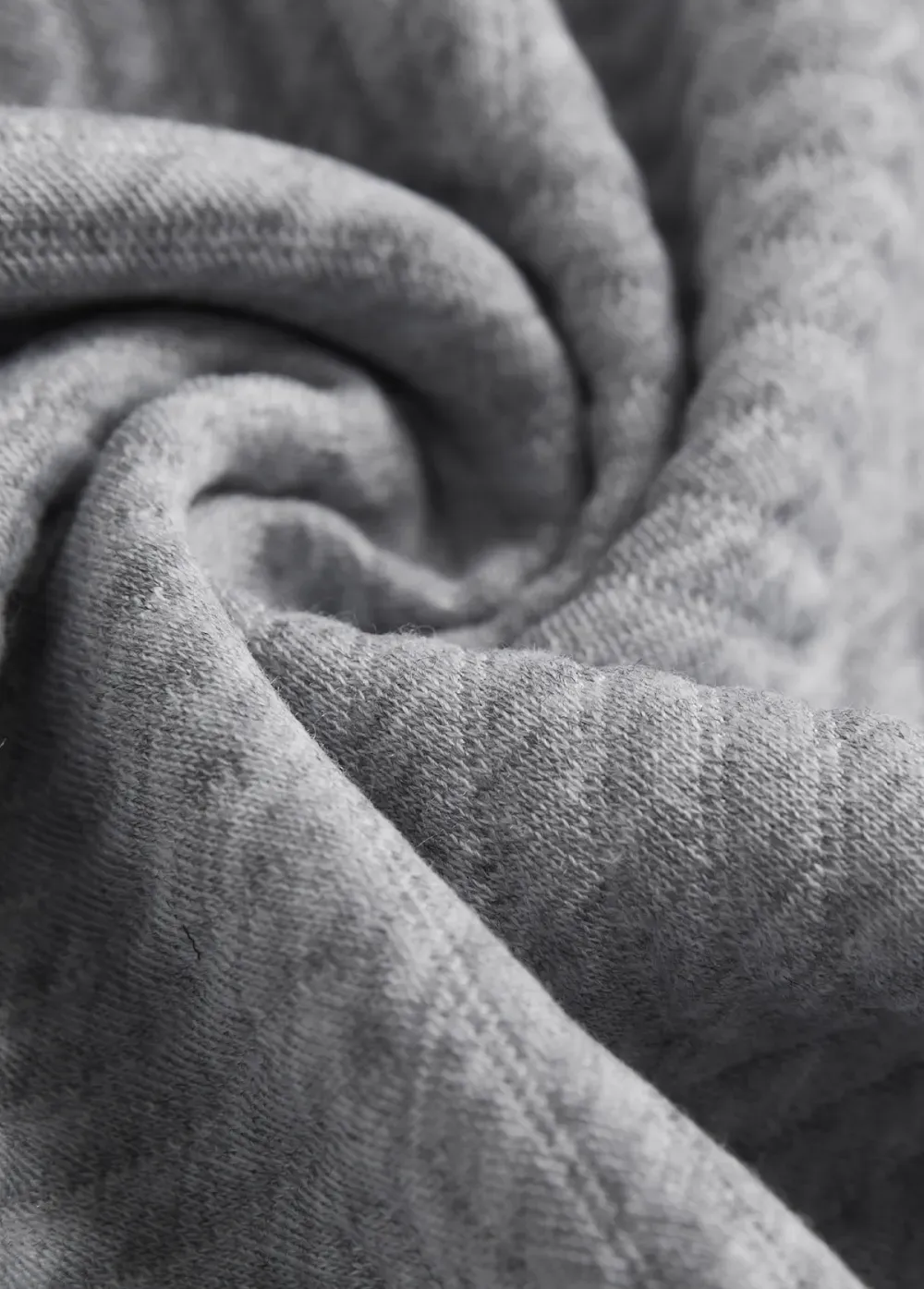 Light Grey Button Long Sleeve Split Neck Sweatshirt