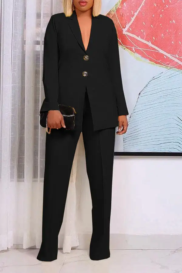 Notched Lapel OL Pant Set