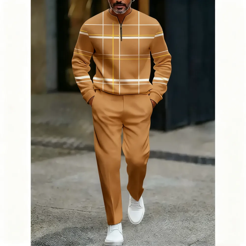 Men's 2-piece lightweight business casual sportswear