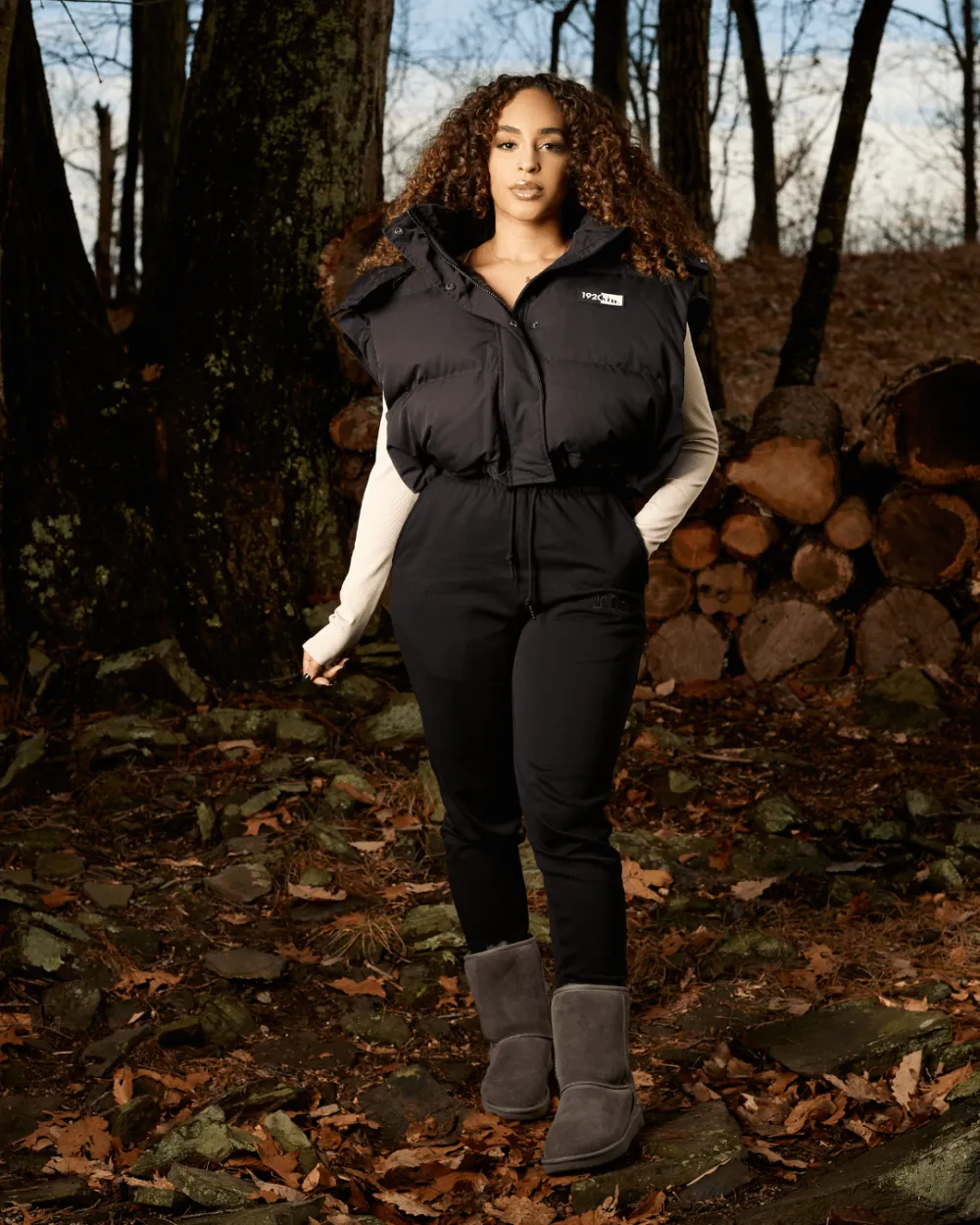 Black Pepper Mid Utility Puffer
