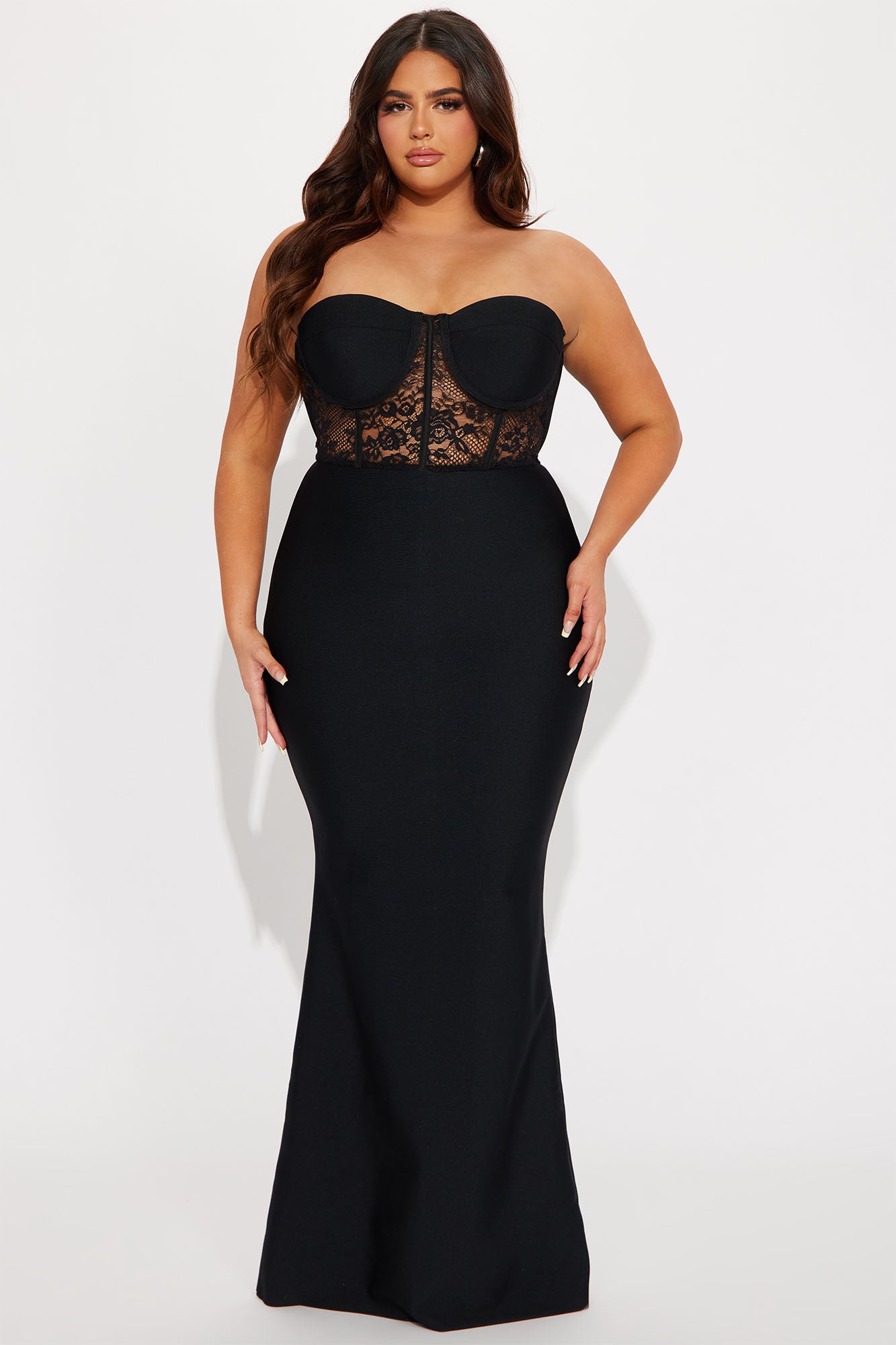 Janie Bandage Gown - Black/Black