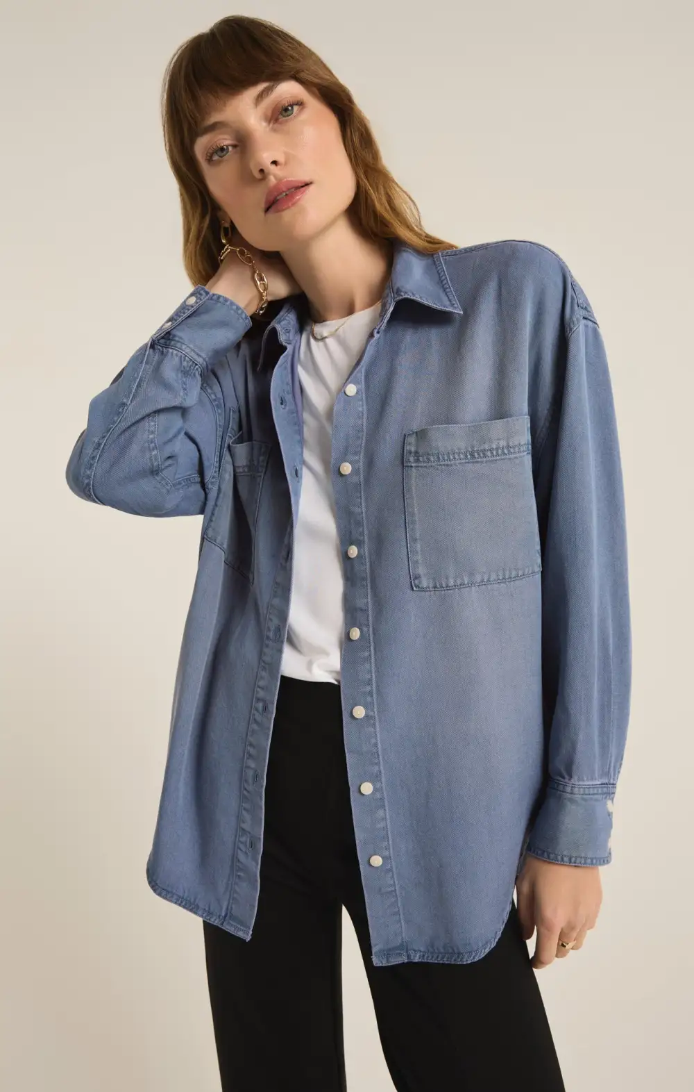 Colbie Chambray Top