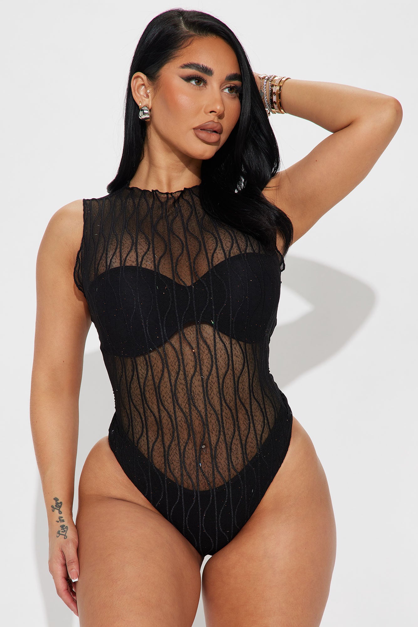 Feeling Accomplished Mesh Legging Set - Black