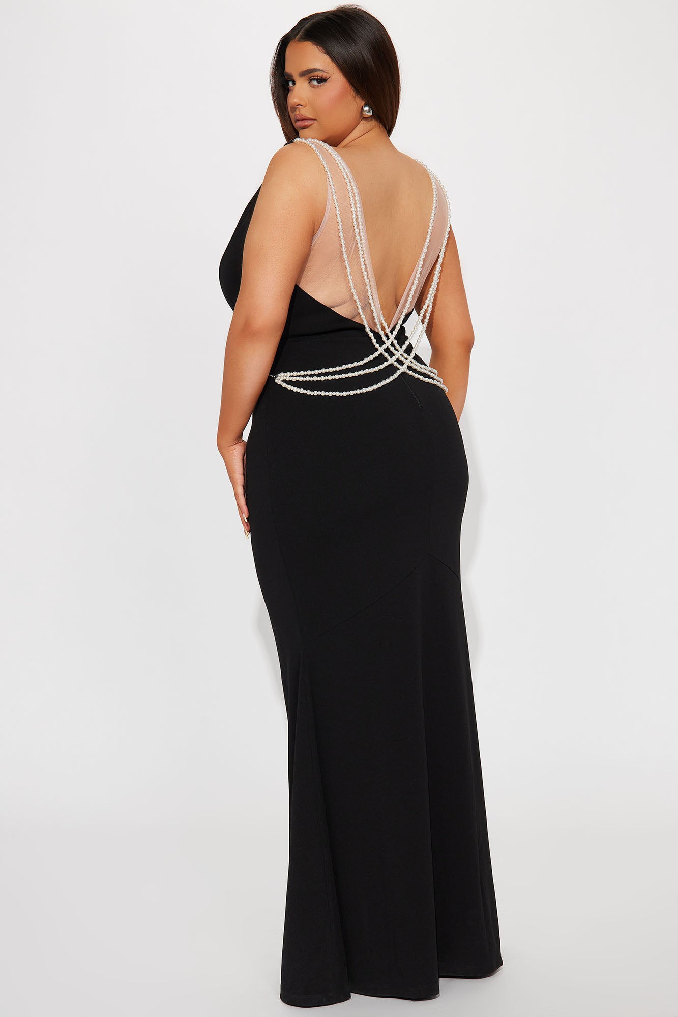 Perla Backless Gown - Black